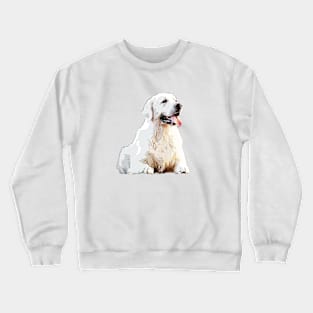 Golden Retriever White Puppy Dog Crewneck Sweatshirt